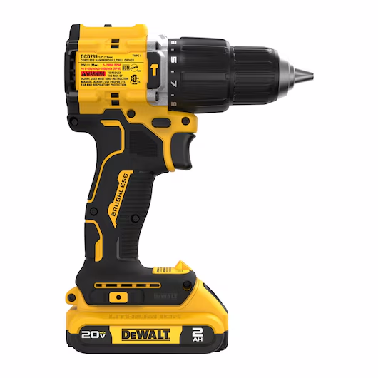 Dewalt DCD799D1 20V MAX ATOMIC COMPACT SERIES Brushless 1/2 in. Cordless Hammer Drill Kit