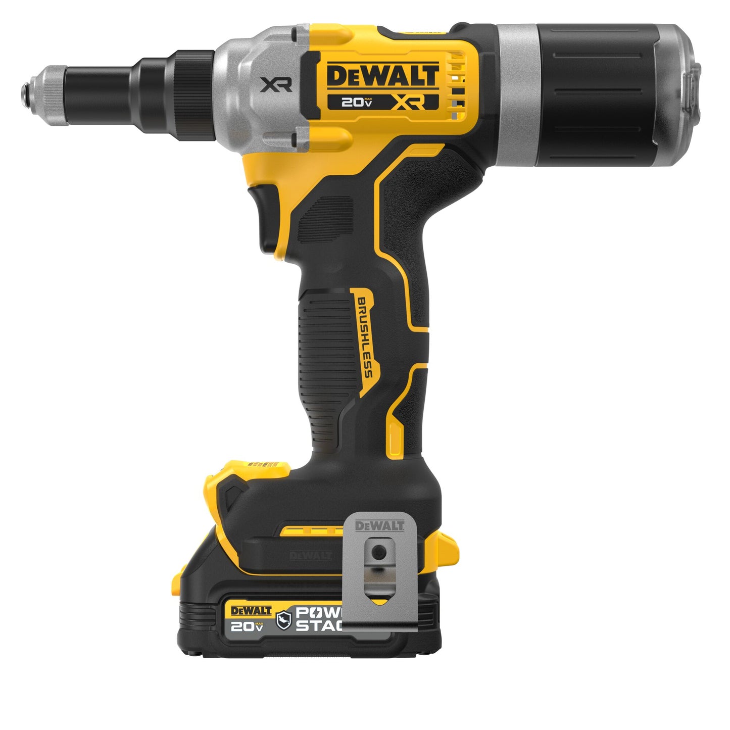 Dewalt DCF414GE2 20V MAX* XR® Brushless Cordless 1/4" Rivet Tool Kit with POWERSTACK™