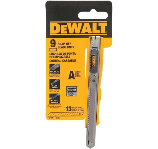 Dewalt DWHT10037 9mm Single Blade Snap-Off Knife