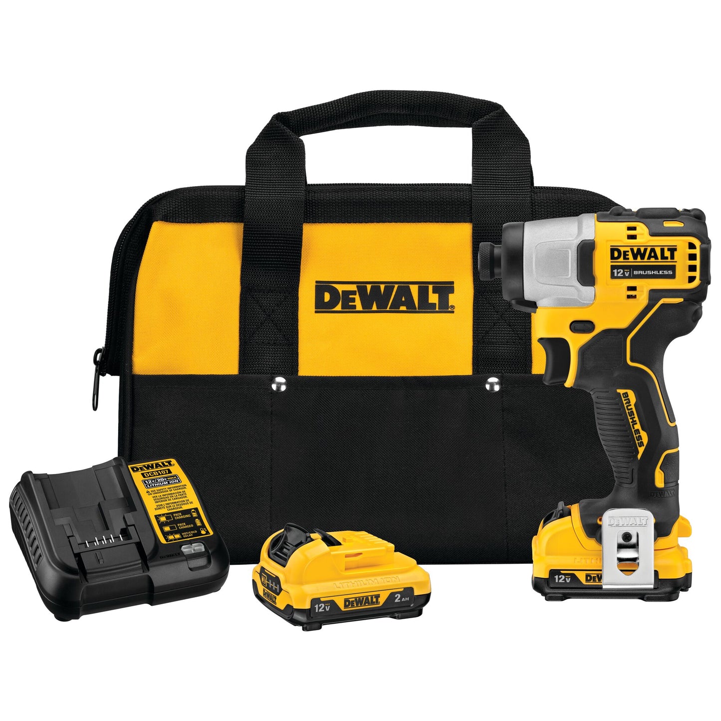 Dewalt DCF801F2 XTREME™ 12V MAX* Brushless Cordless 1/4 in. Impact Driver Kit